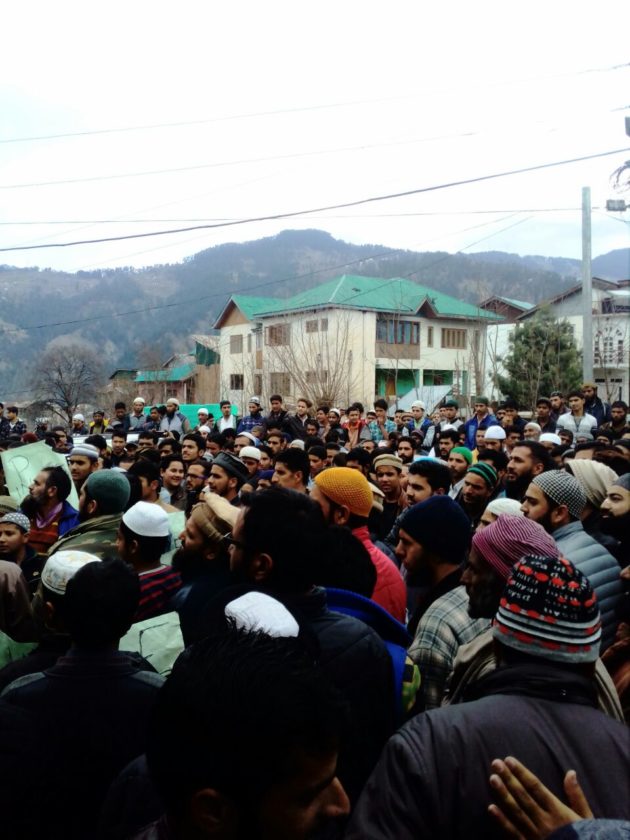 Protest In front of Jamia Masjid Bhaderwah