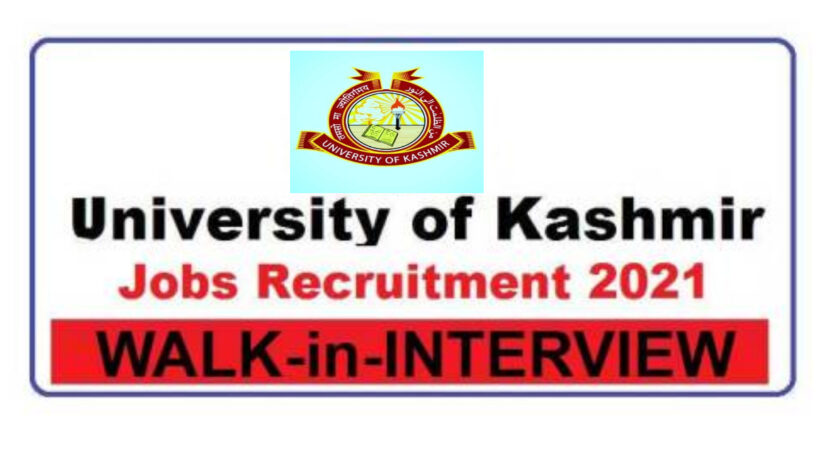 University of Kashmir Job Recruitment 2021