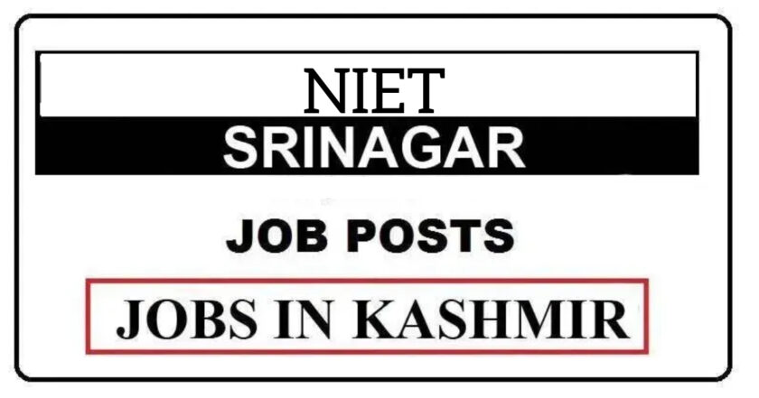 NIET Srinagar Jobs Recruitment 2021