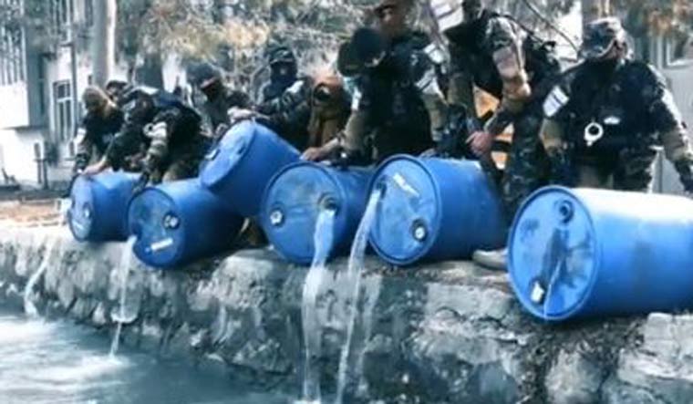 Taliban Dump 3,000 Litres of Alcohol Into Canal as Crackdown Intensifies.