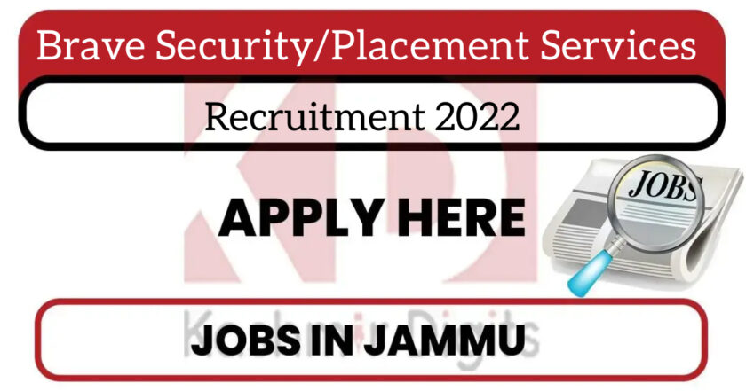 Brave Security/Placement Services Recruitment 2022.