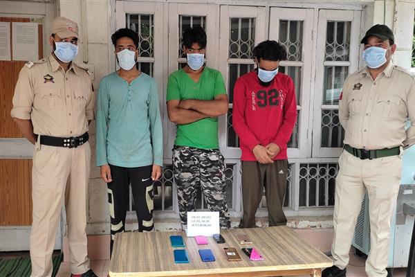 Duo Arrested For Snatching Phones In Budgam, Shopkeeper Buying Stolen Phones Also Held.