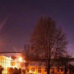 Chinar ground at Night(High voltage lab and drawing halls in rear)