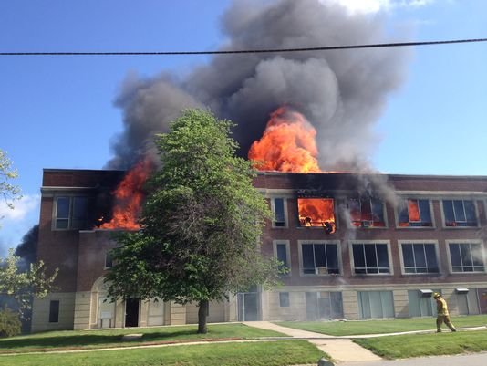 Image result for school burned in kashmir