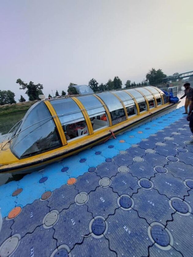 Water transport revival? Bus Boat takes to waters in Srinagar.