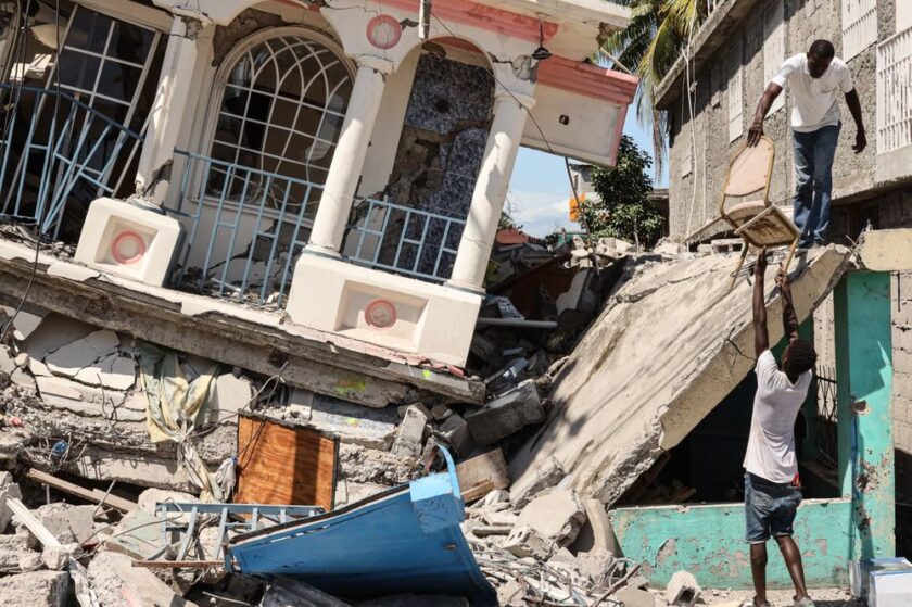 Death toll in Devastating Haiti Earthquake close to 1300, as tropical storm approaches.