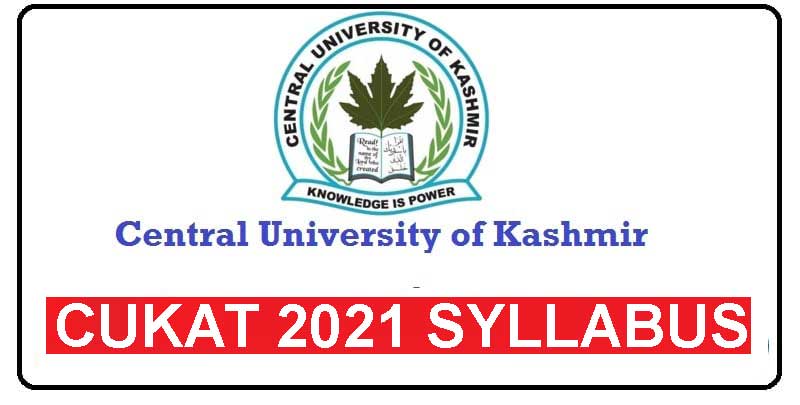 Central University Kashmir Entrance Exam Syllabus 2021 | Download Here