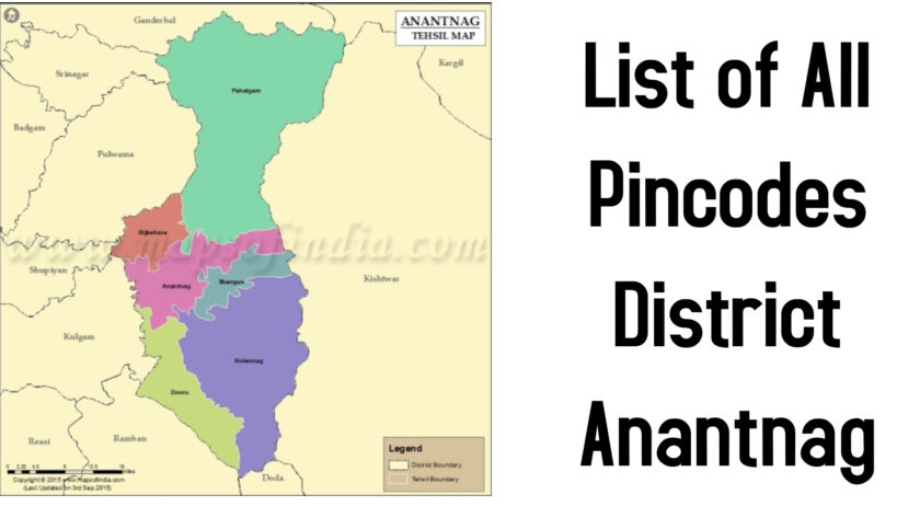 List of All Pincodes District Anantnag