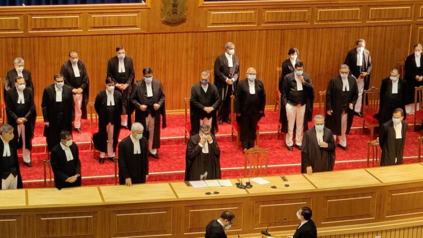 For the first time 9 new Supreme Court judges, including 3 women, take oath in one go.