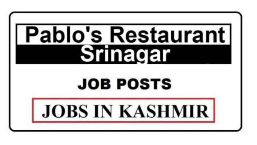 Pablo’s Restaurant Srinagar Job Recruitment