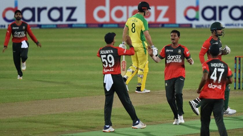 Bangladesh make history, record first ever T20I win over Australia.