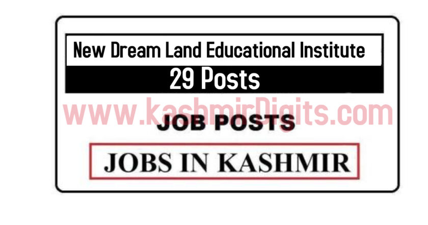 New Dream Land Educational Institute Srinagar Jobs Recruitment 2021