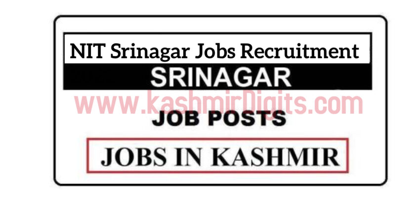 NIT Srinagar Jobs Recruitment 2021