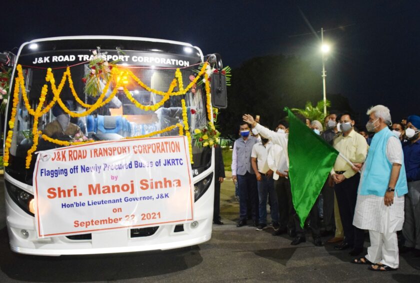 95 New Buses of JKSRTC Flagged Off By LG Sinha.