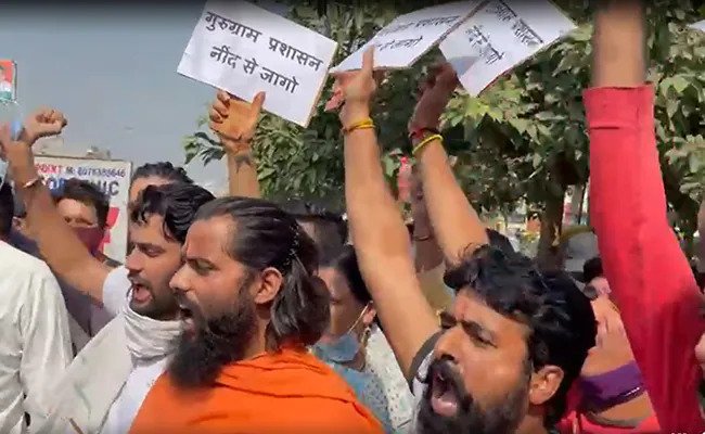 Protests Disrupt Friday Prayers In Haryana’s Gurgaon, 30 Arrested.