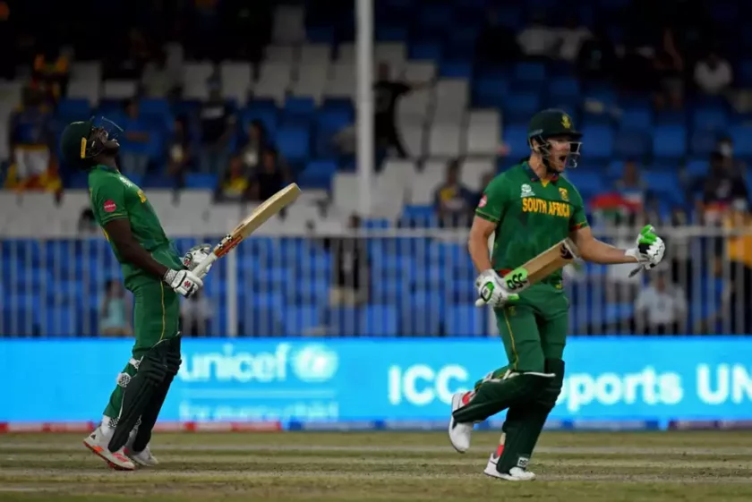 T20 World Cup: South Africa beat Sri Lanka in close contest.