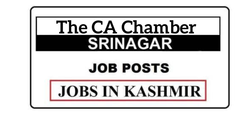 The CA Chamber Srinagar Jobs Recruitment 2021