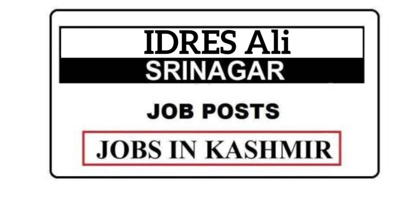 IDRES Ali Srinagar Jobs Recruitment 2021