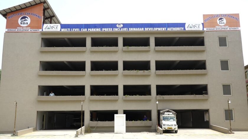 Multi Level Car Parking Inaugurated At Press Enclave Srinagar.