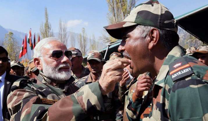 PM Modi Arrives J&K To Celebrate Diwali With Soldiers.