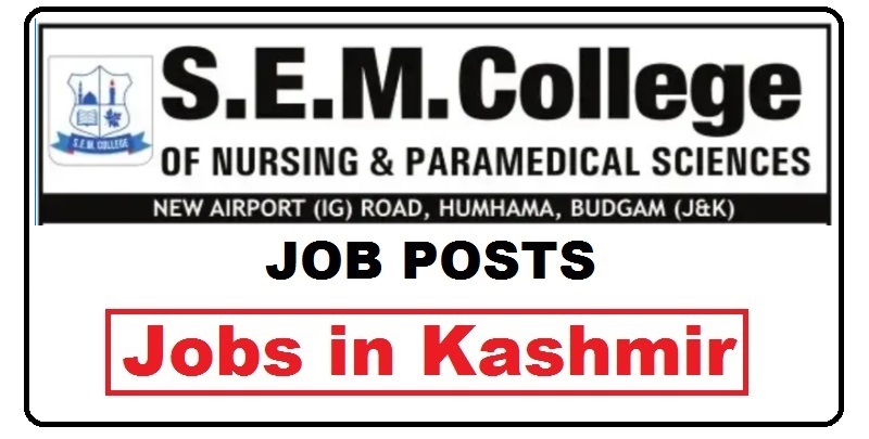 SEM COLLEGE Jobs Recruitment 2021