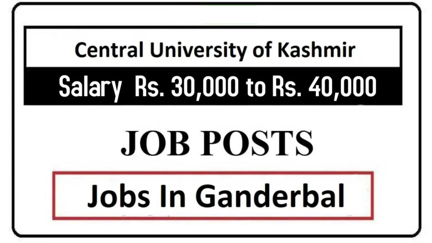 Central University of Kashmir Job Recruitment 2021