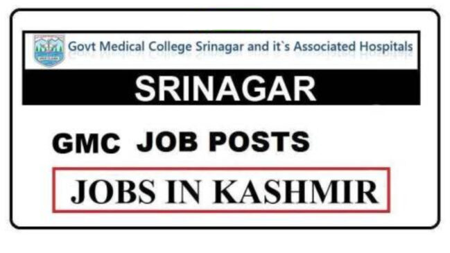 GMC Srinagar Job Recruitment 2021