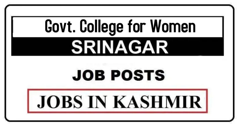 Govt. College for Women Srinagar Walk in Interview Notification