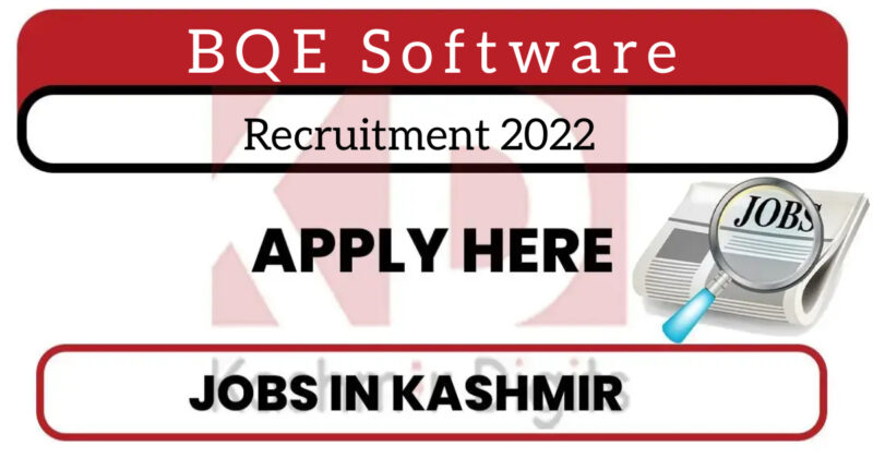 BQE Software Srinagar Jobs Recruitment 2022