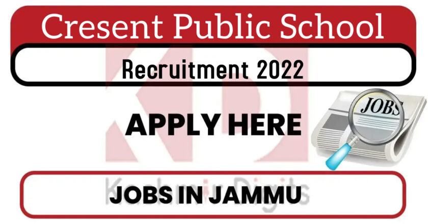 Cresent Public School Recruitment 2022.￼