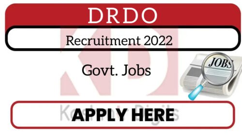 DRDO Recruitment 2022..Kashmirdigits