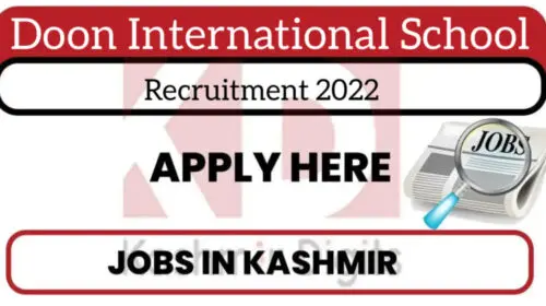 Doon International School Recruitment 2022 KashmirDIgits