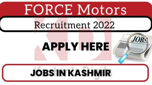 FORCE Motors Recruitment 2022..Kashmirdigits