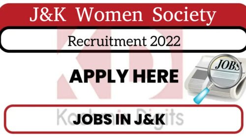 J&K Women Society Recruitment 2022. Kashmirdigits