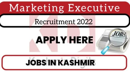 Marketing Executive Recruitment 2022. Kashmirdigits