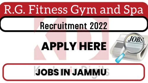 R.G. Fitness Gym and Spa Recruitment 2022 Kashmirdigits