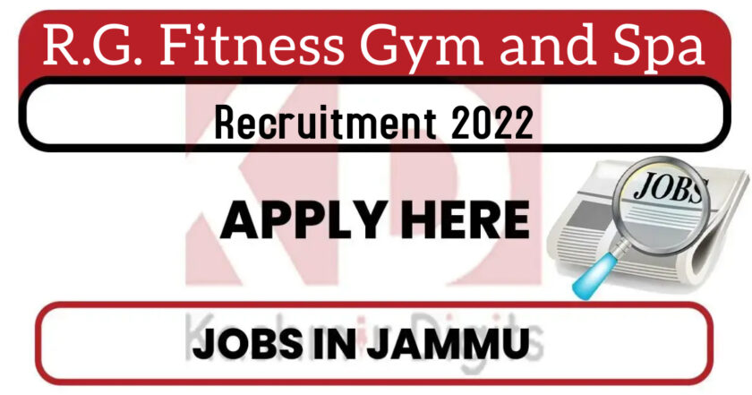 R.G. Fitness Gym and Spa Recruitment 2022.￼