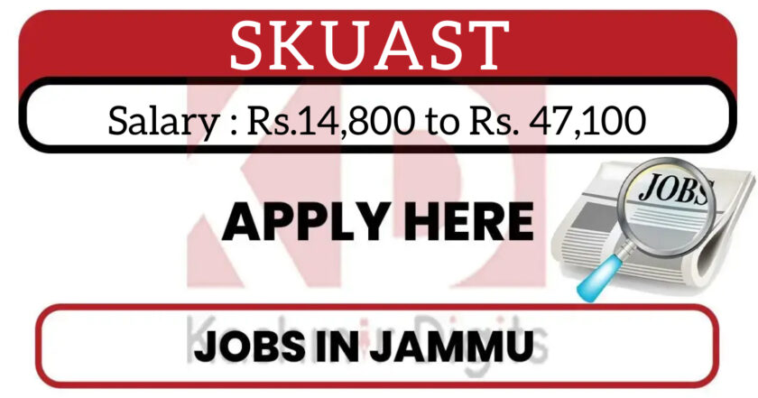 SKUAST Recruitment 2022.