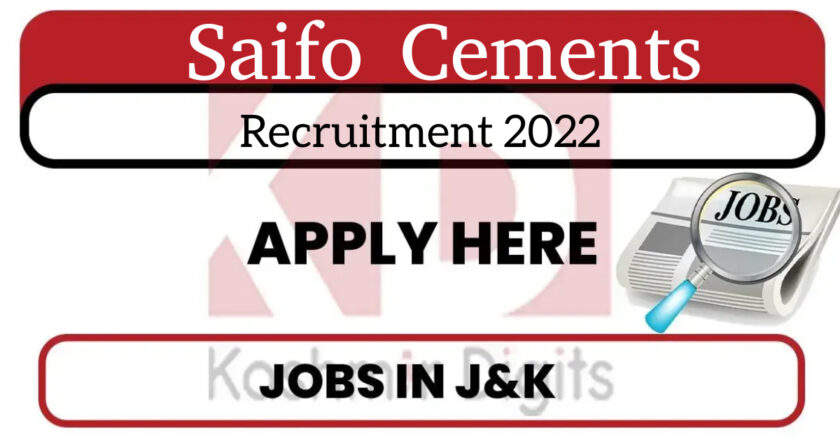 Saifo Cements Recruitment 2022.