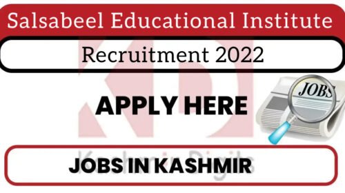 Salsabeel Educational Institute Srinagar Jobs Recruitment 2022.Kashmirdigits