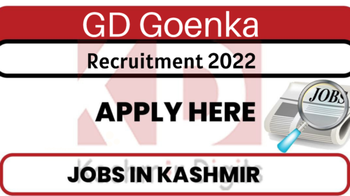 GD Goenka Recruitment 2022. kashmirdigits