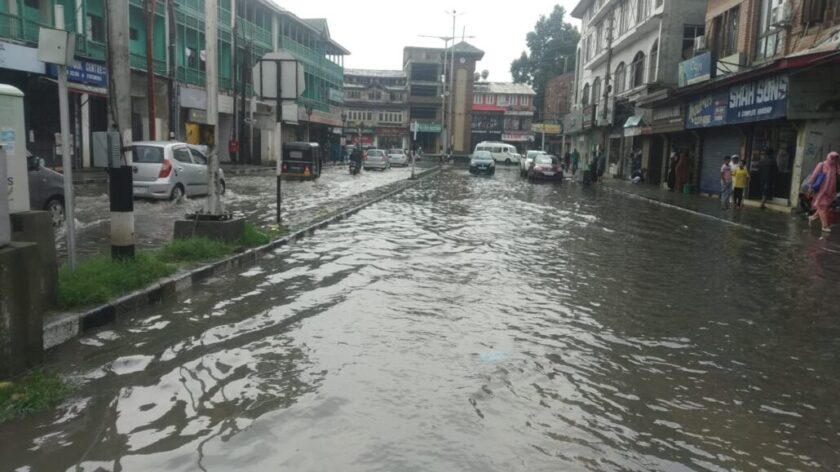 Srinagar Roads Turn Into Pools After Rain Spell.