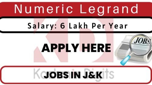 Numeric Legrand Jobs Recruitment 2022. kashmirdigits