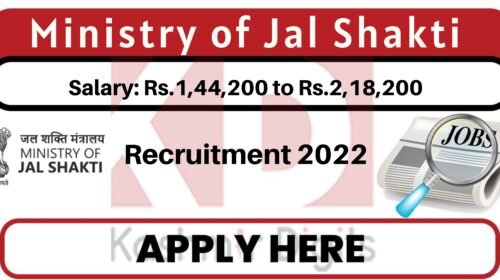 Ministry of Jal Shakti Job Recruitment 2022. kashmirdigits