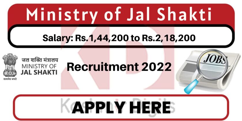 Ministry of Jal Shakti Job Recruitment 2022.