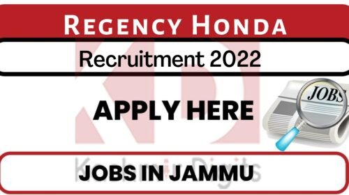 Regency Honda Recruitment 2022. kashmirdigits