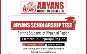 Aryans Scholarship Test 100% Scholarship.