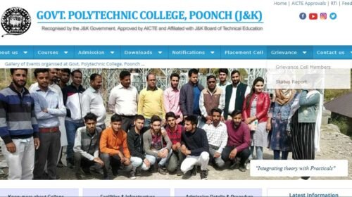 Government Polytechnic College Recruitment 2022. kashmirdigits