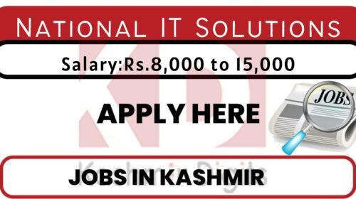 National IT Solutions Jobs Recruitment 2022. Kashmirdigits
