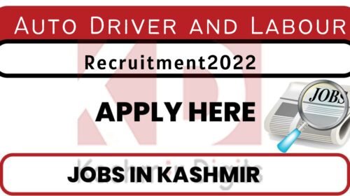 Job opening for Auto Driver and Labour for Kashmirdigits